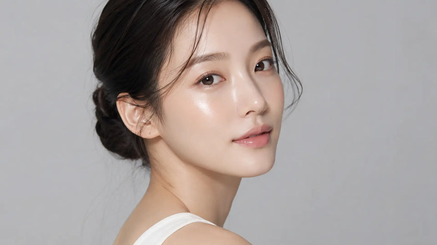 Peau lumineuse effet glass skin obtenue avec une routine coréenne de layering