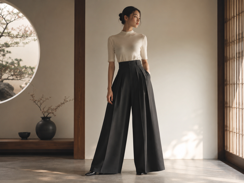 Pantalon japonais femme : coupes larges, plissées et fluides