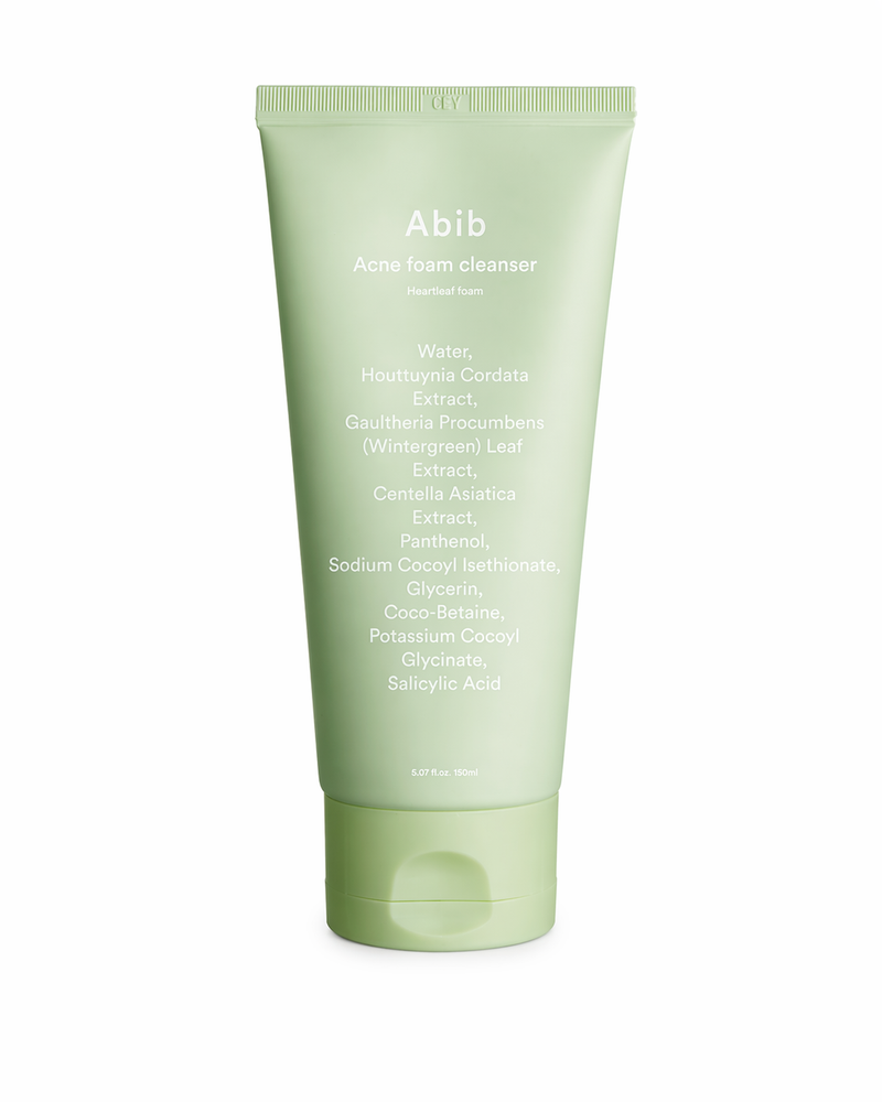 Abib Acne Foam Cleanser Heartleaf Foam – Nettoyant visage peaux à imperfections 150 ml