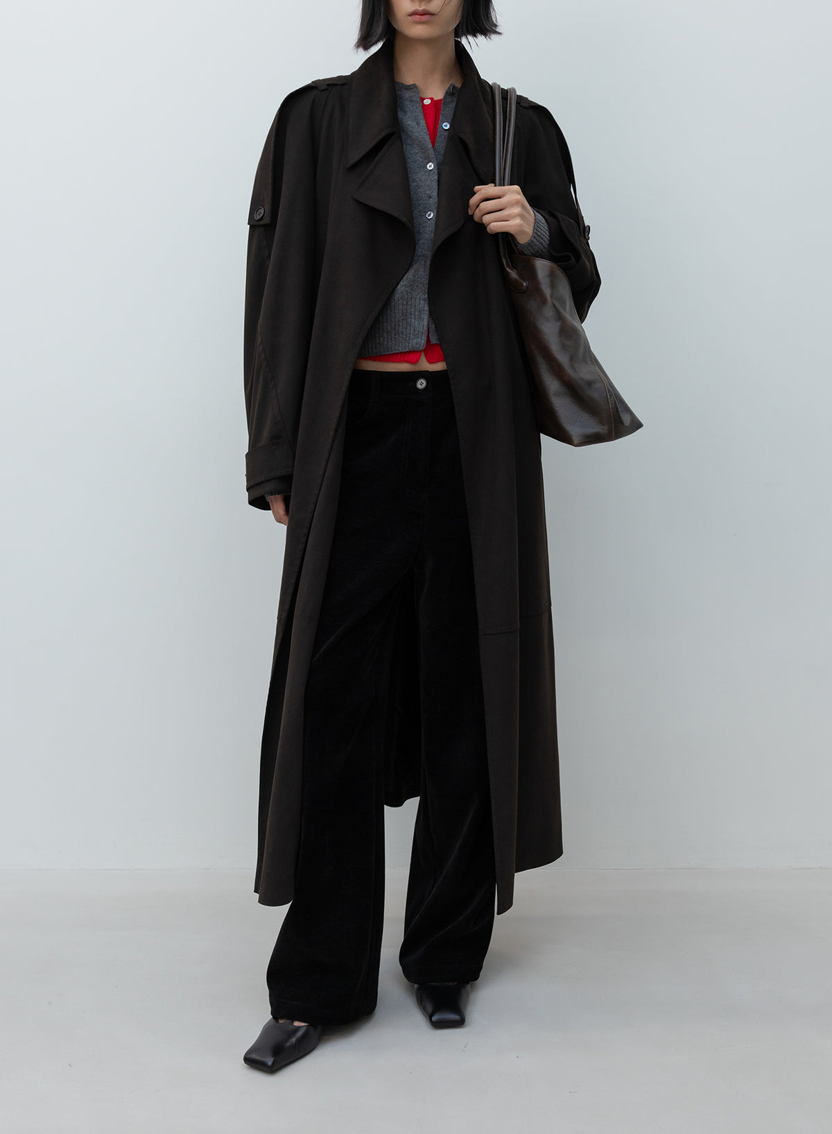 Low Classic - Trench - Marron foncé