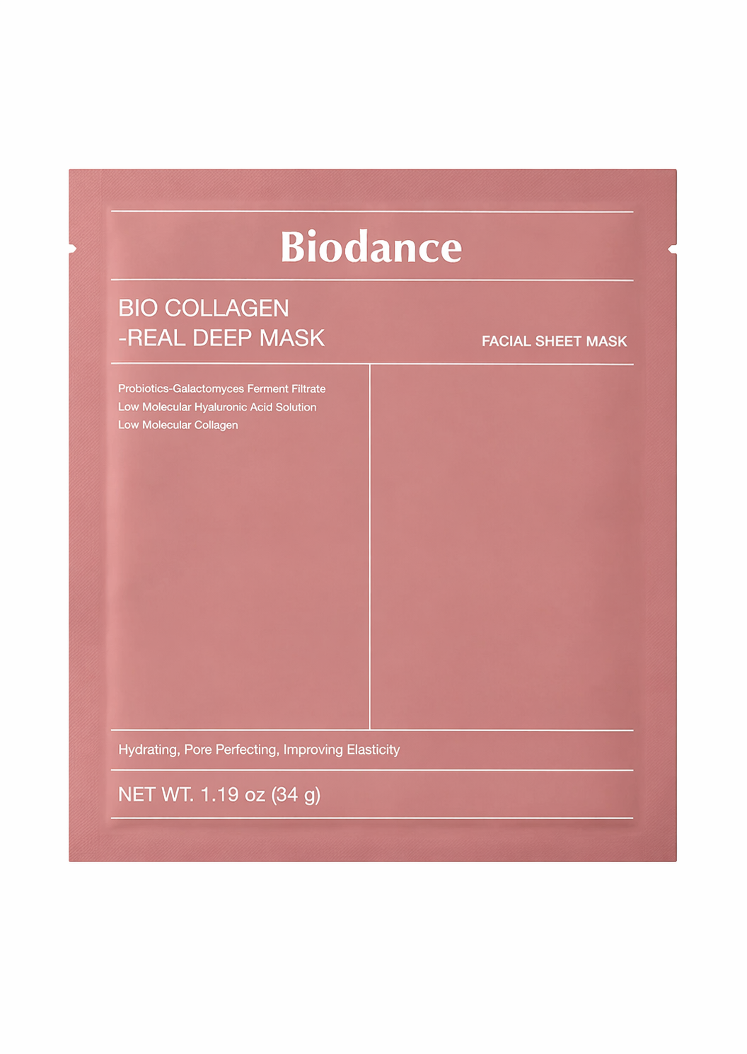 Biodance Bio-Collagen Real Deep Mask – Masque hydrogel glow & fermeté 34 g