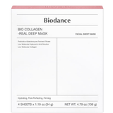 Biodance Bio-Collagen Real Deep Mask Set – Masques hydrogel au collagène & acide hyaluronique (4 pcs)