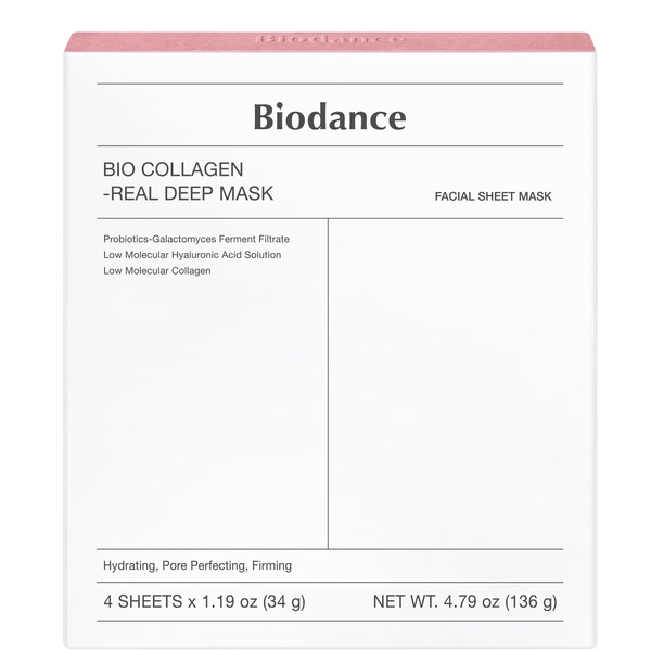 Biodance Bio-Collagen Real Deep Mask Set – Masques hydrogel au collagène & acide hyaluronique (4 pcs)