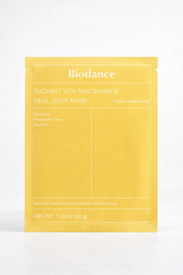 Biodance Radiant Vita Niacinamide Real Deep Mask – Masque éclat niacinamide 34 g