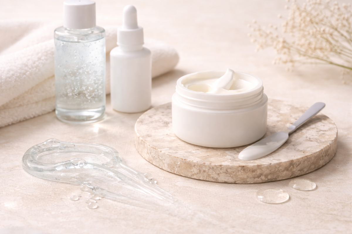 Hydratation et barrière cutanée : crème et textures confort