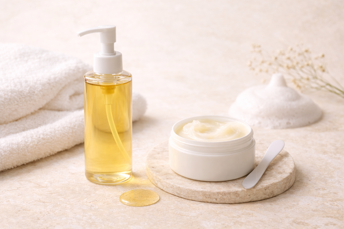 Double nettoyage K-Beauty : huile ou baume puis nettoyant doux