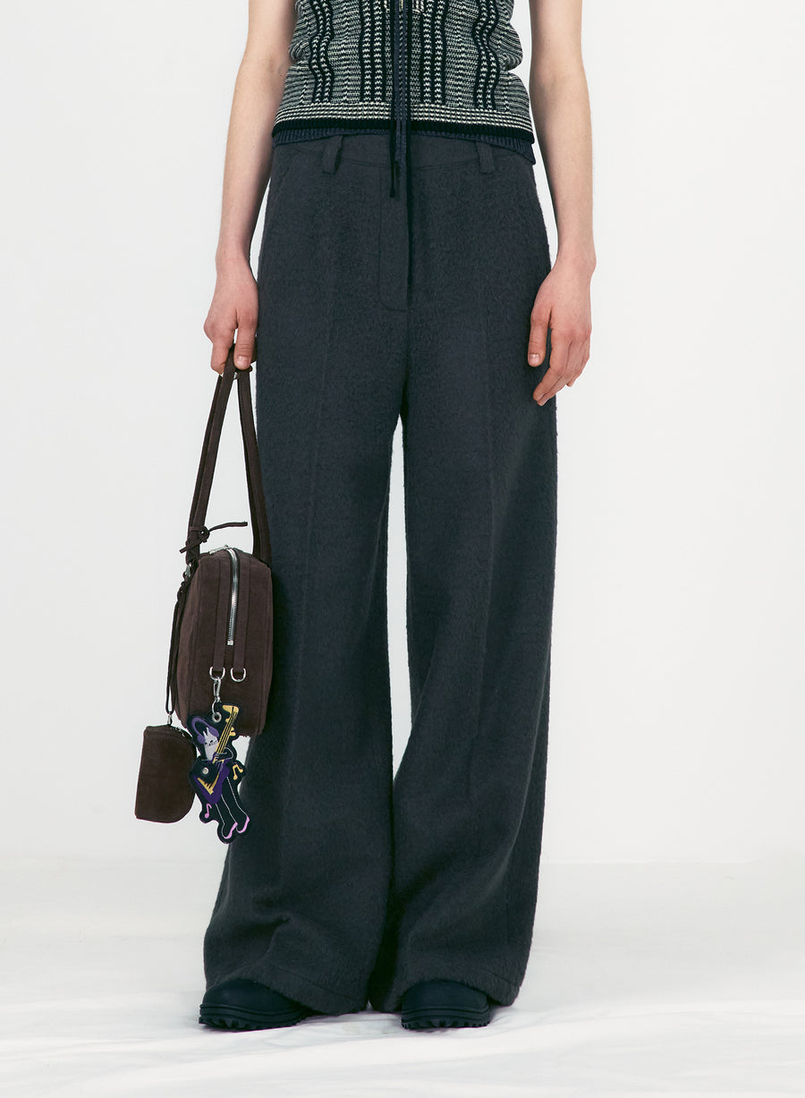 Low Classic - Pantalon en laine bouclée - Violet grisé