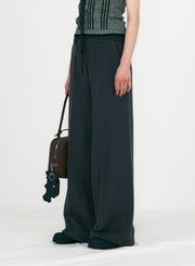 Low Classic - Pantalon en laine bouclée - Violet grisé