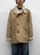 Low Classic - Veste réversible effet shearling col montant - Beige
