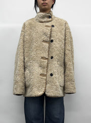 Veste col montant beige Low Classic vue de dos