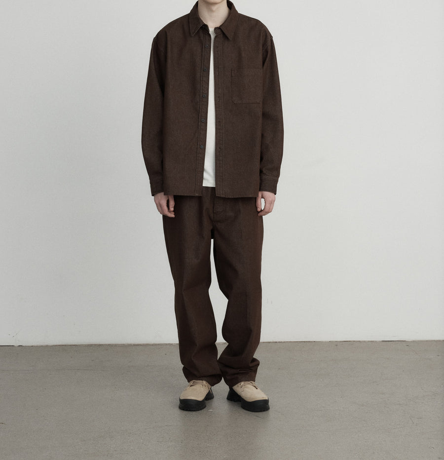 LE17SEPTEMBRE Jean 5 poches en denim - Marron