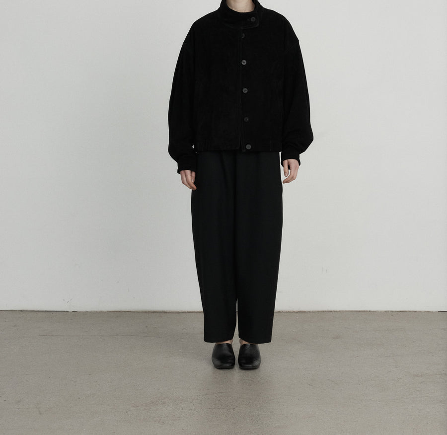 LE17SEPTEMBRE Pantalon curved en laine - Noir