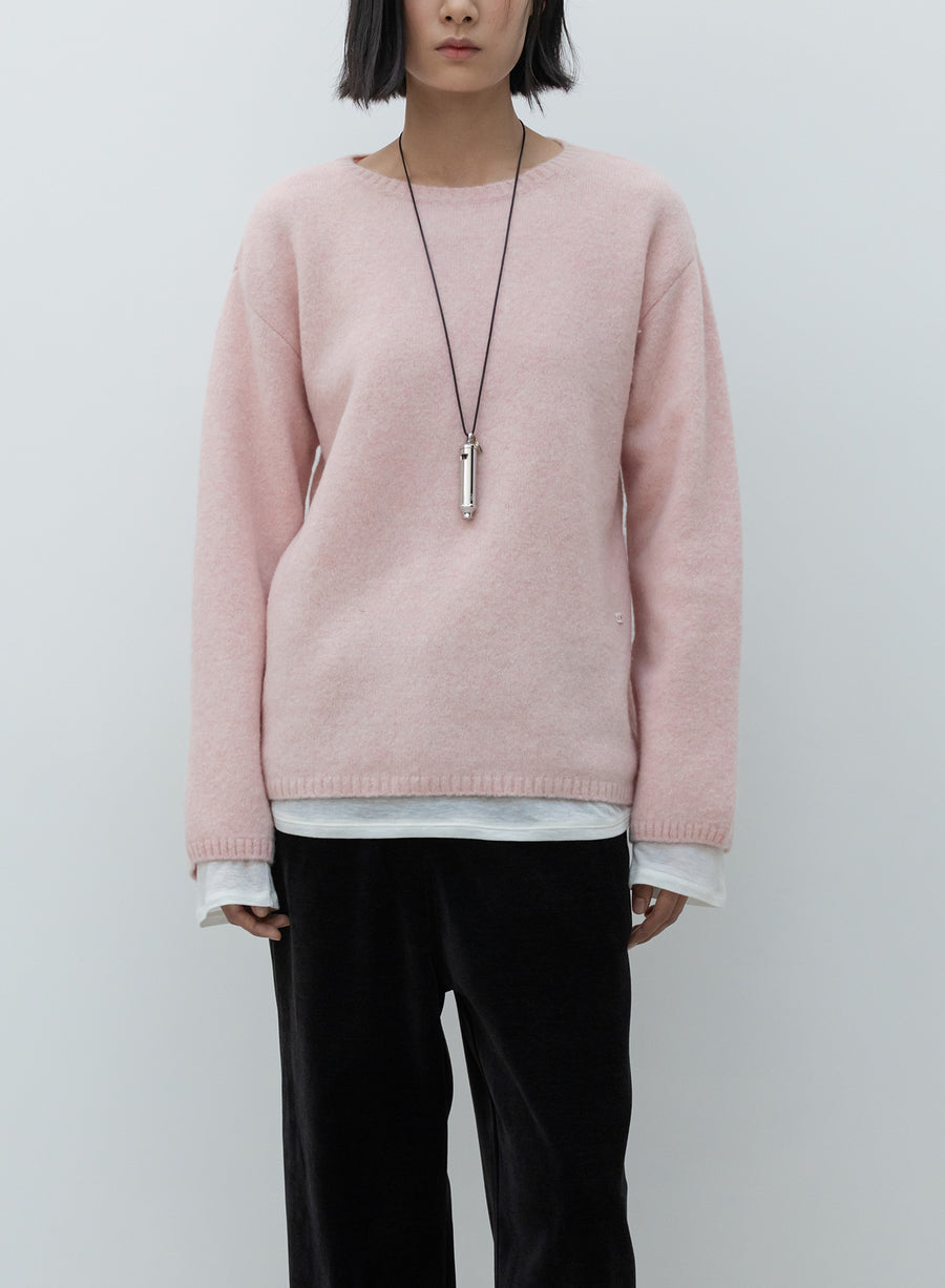Low Classic - Maille en laine - Rose