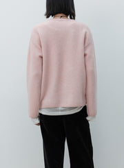 Low Classic Round Neck Wool Pullover rose silhouette femme FW26