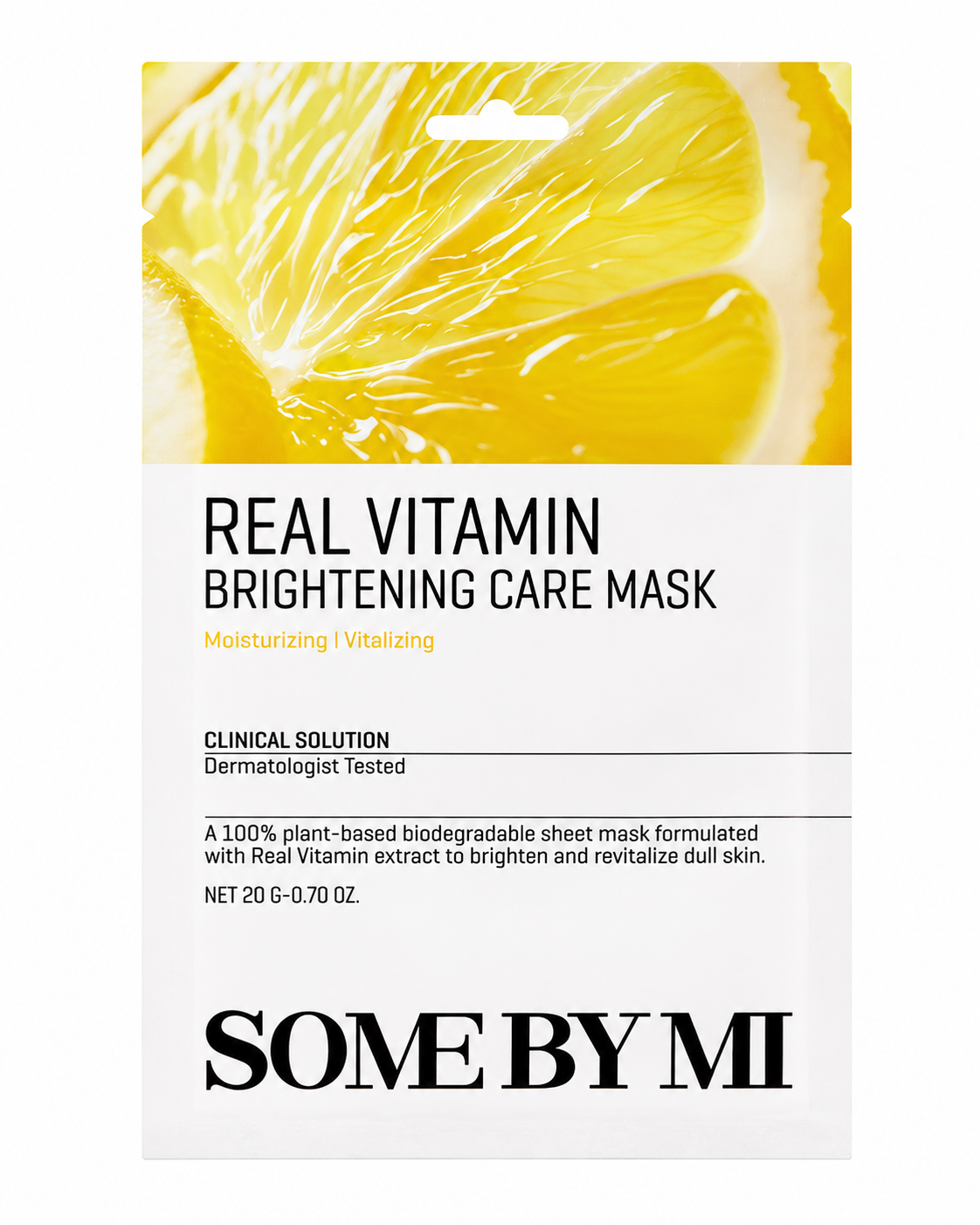 Some By Mi Real Vitamin Brightening Care Mask – Masque tissu éclat vitamine C 20 g