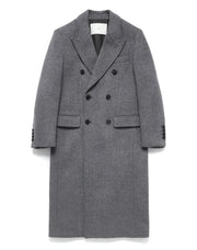 Dunst - Manteau cachemire croisé melange grey