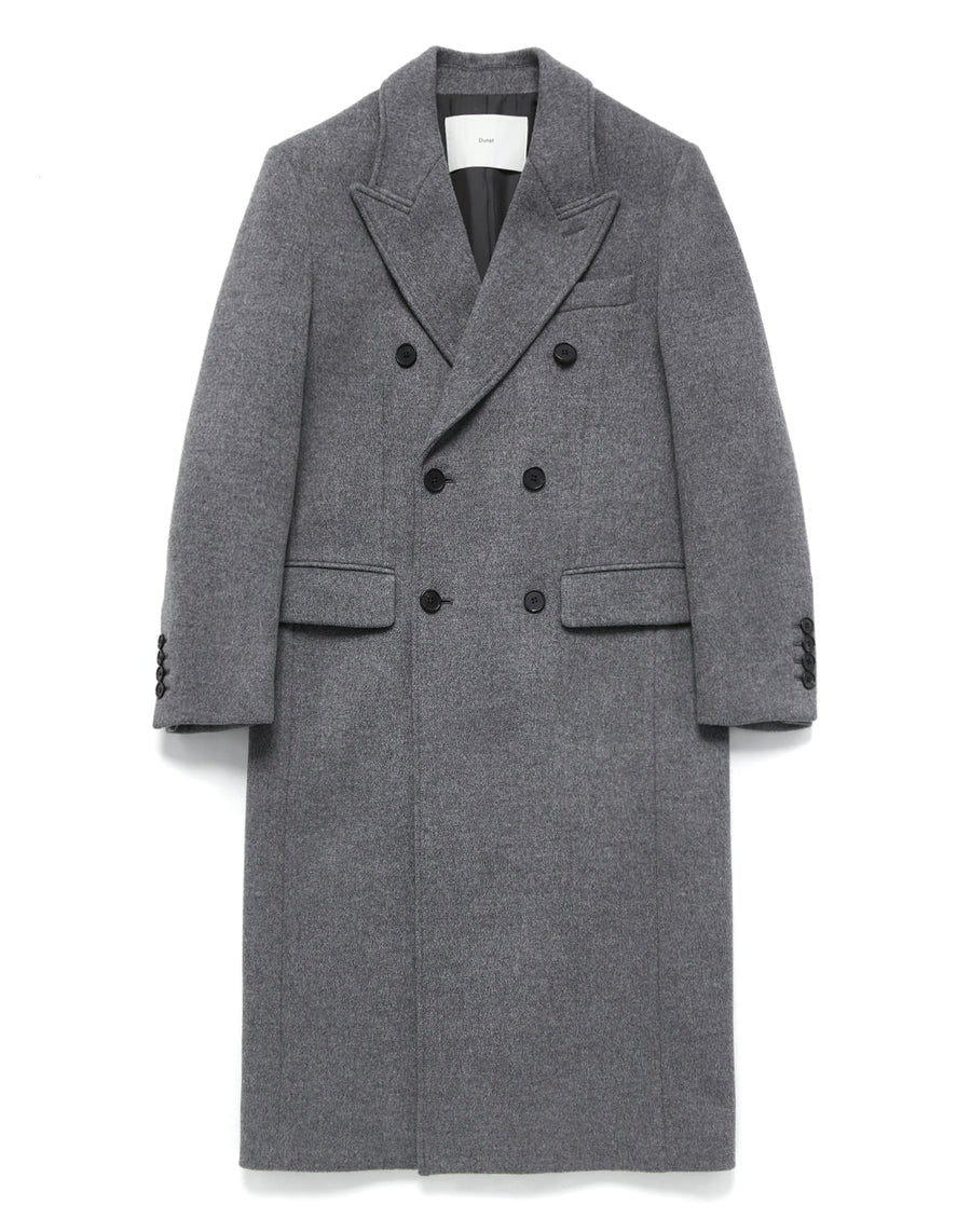 Dunst - Manteau cachemire croisé melange grey