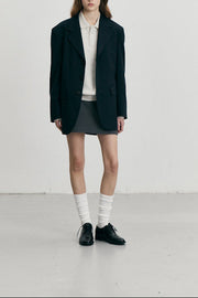 Dunst blazer laine unisexe navy stripe - détail