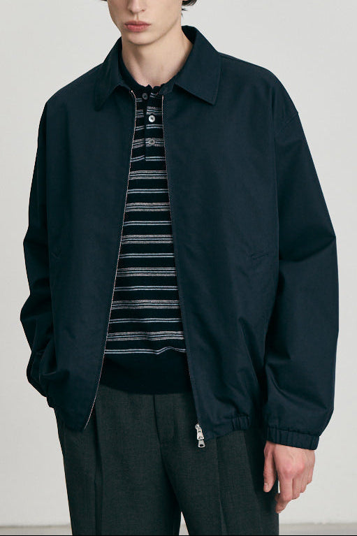 Dunst - Veste blouson à col unisexe bleu marine