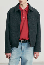 Dunst - Blouson à col laine charcoal grey