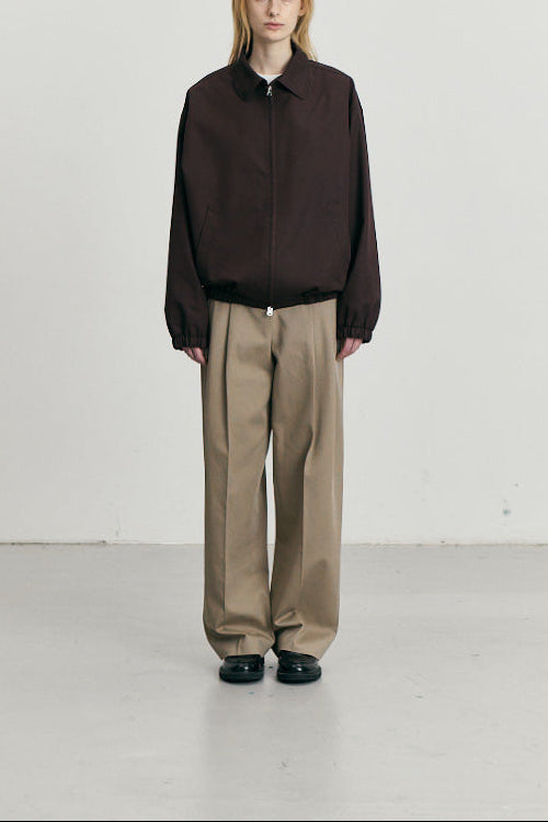 Dunst - Pantalon chino large double plis beige