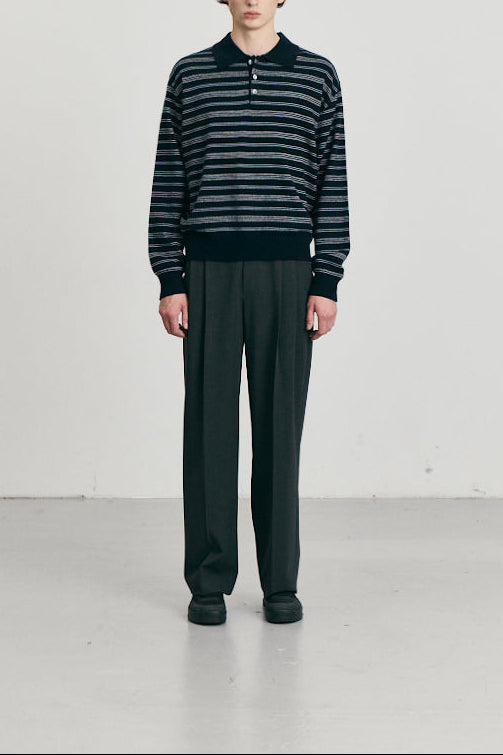 Dunst - Pantalon à pinces semi-wide gris charbon