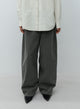 Low Classic - Pantalon large en coton à ligne courbée - Khaki