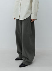 Pantalon femme Khaki Low Classic coupe large à ligne courbée