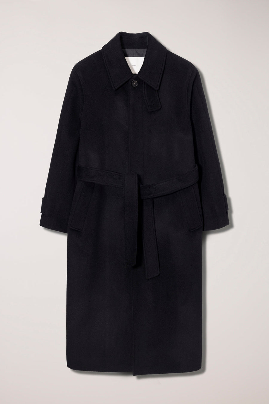 Dunst - Manteau mac ceinturé cachemire noir