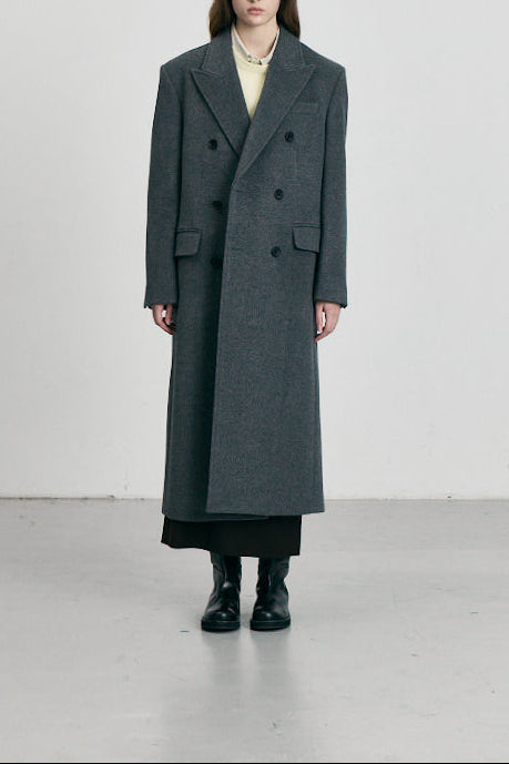 Dunst manteau gris femme porté