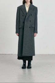 Dunst manteau gris femme porté