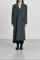 Dunst - Manteau croisé gris laine & cachemire femme