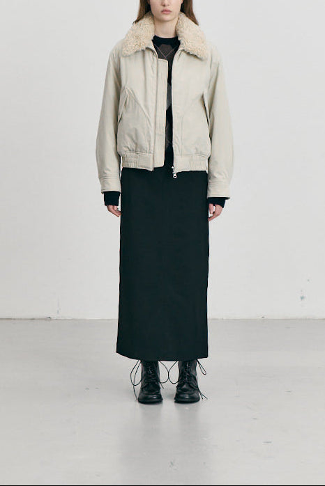 Dunst veste beige portée