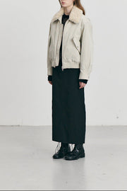Dunst veste beige portée look complet