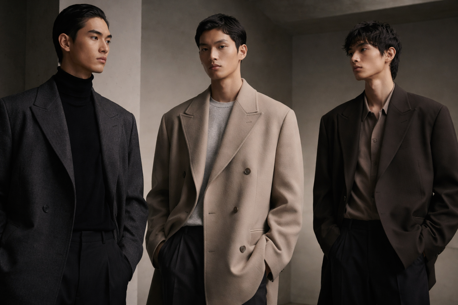 Silhouette homme LE17SEPTEMBRE avec manteaux, chemises et vestiaire coréen minimaliste premium sur WaHallyu