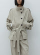Low Classic - Veste Field Jacket taille basse en coton - Beige