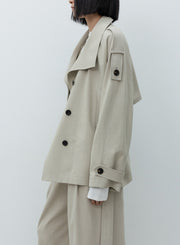Low Classic - Veste Field Jacket taille basse en coton - Beige