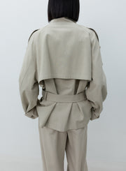 Low Classic - Veste Field Jacket taille basse en coton - Beige