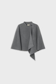 The Loom Atelier cape col officier grise vue de face